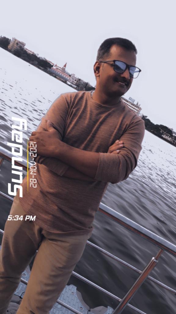 On a boat, living the moment